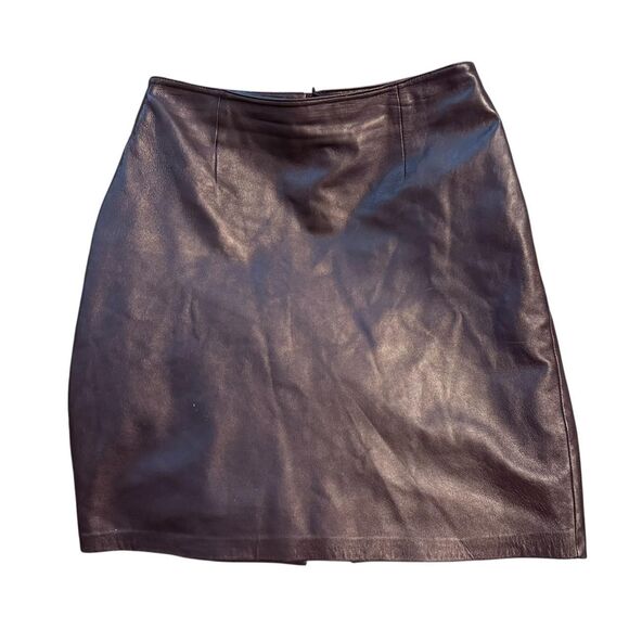 Yvonne Marie Dresses & Skirts - Vintage Yvonne Marie Lamb Leather Skirt Size 10